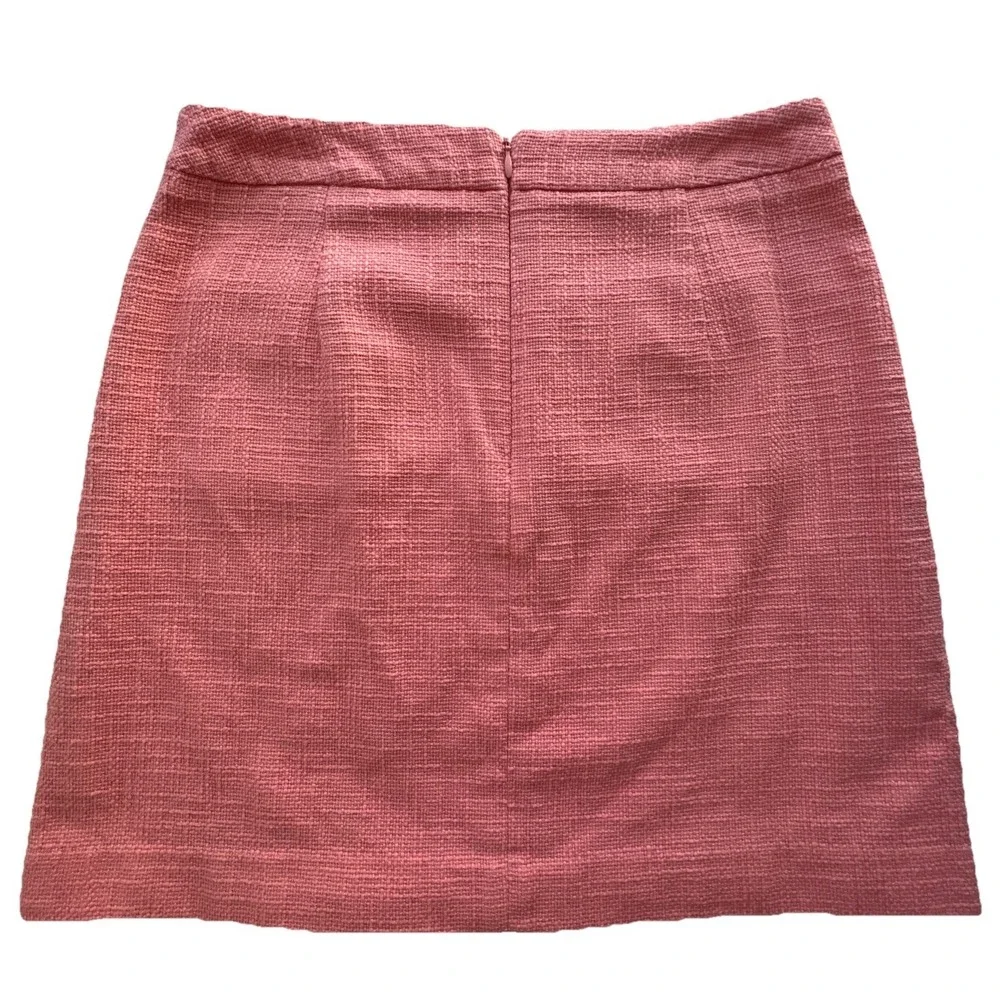 Ann Taylor Skirt LOFT Womens 4 Pink Lace Mini Lined Patch Pocket Feminine Chic